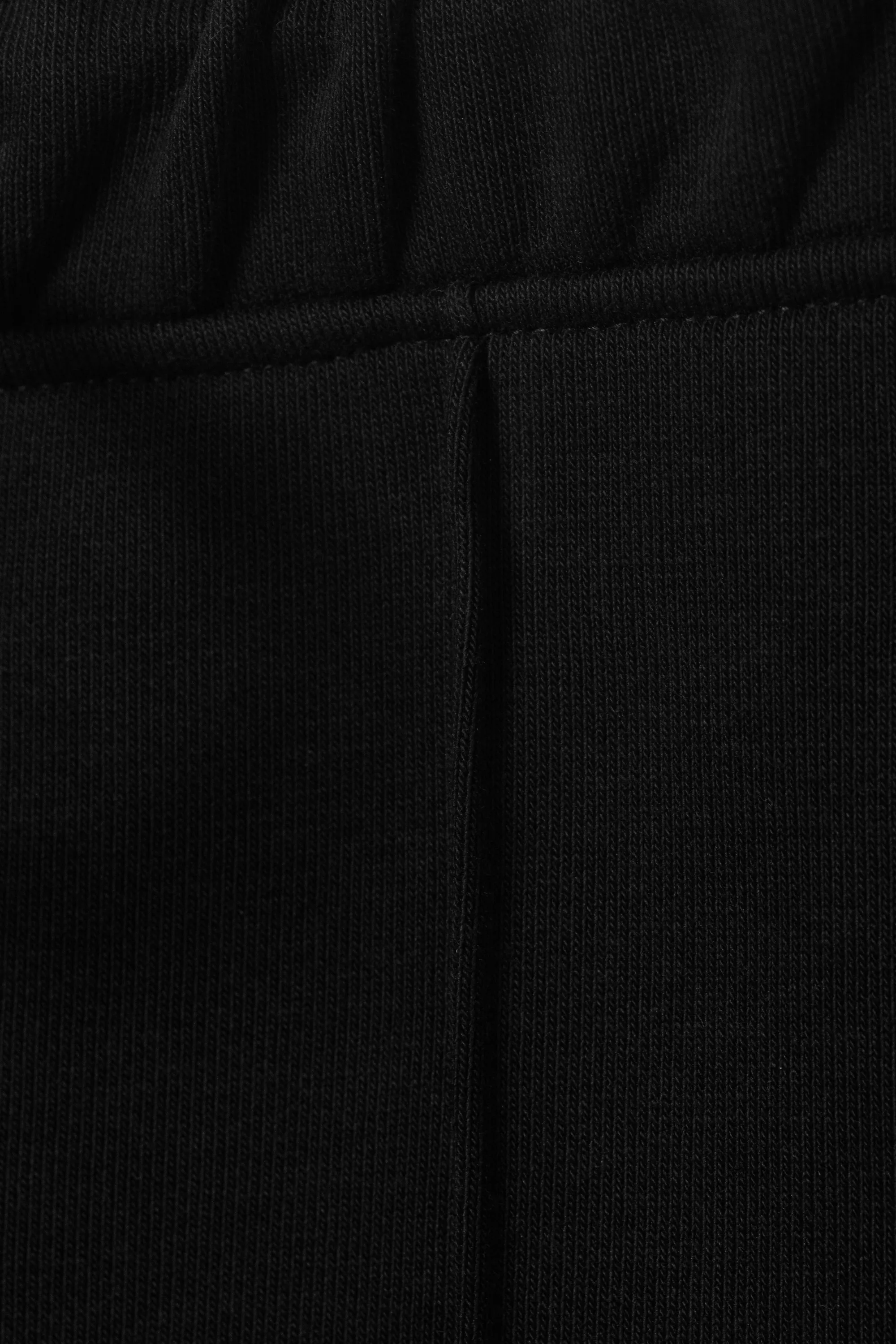 Pantalon de jogging évasé taille mi-haute avec plis - Noir