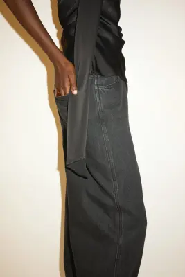 Barrel High Waist Jeans - Noir — photo 2