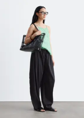 Pantalon large - Noir — photo 2