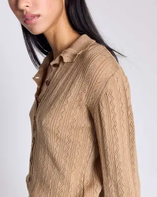Cardigan Odile sable — photo 3