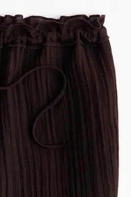Pantalon à cordon avec jambes ballon - Marron foncé — photo 4