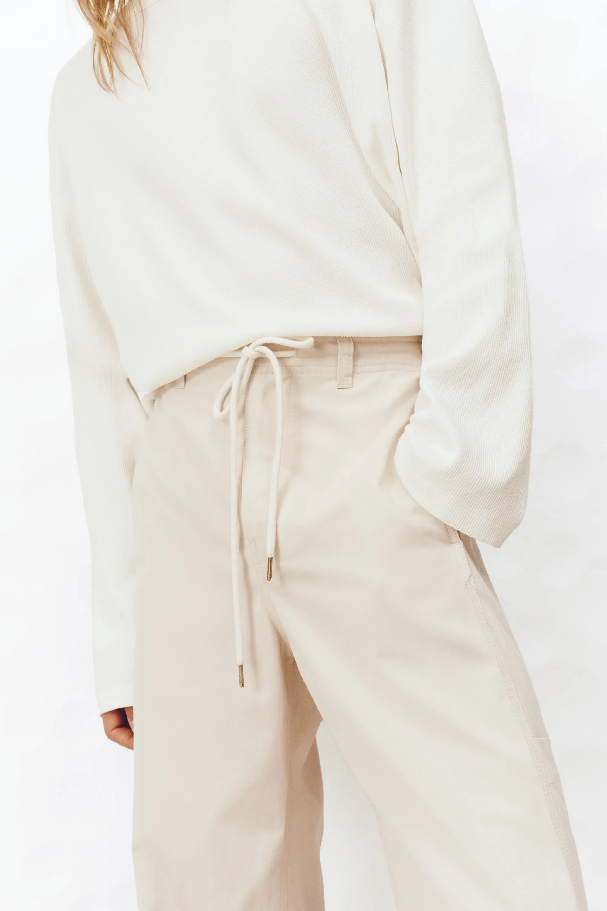 Pantalon cargo Loose Fit - Beige clair
