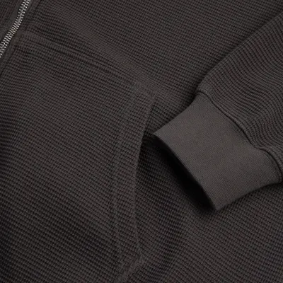 sweatshirt polar waffle zip – dirty black — photo 4