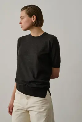 PULL FLORIS MARRON — photo 3