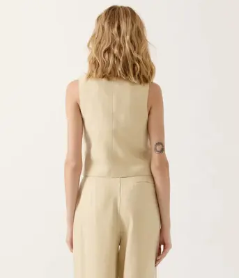 Artlove – Gilet Chine Beige — photo 4