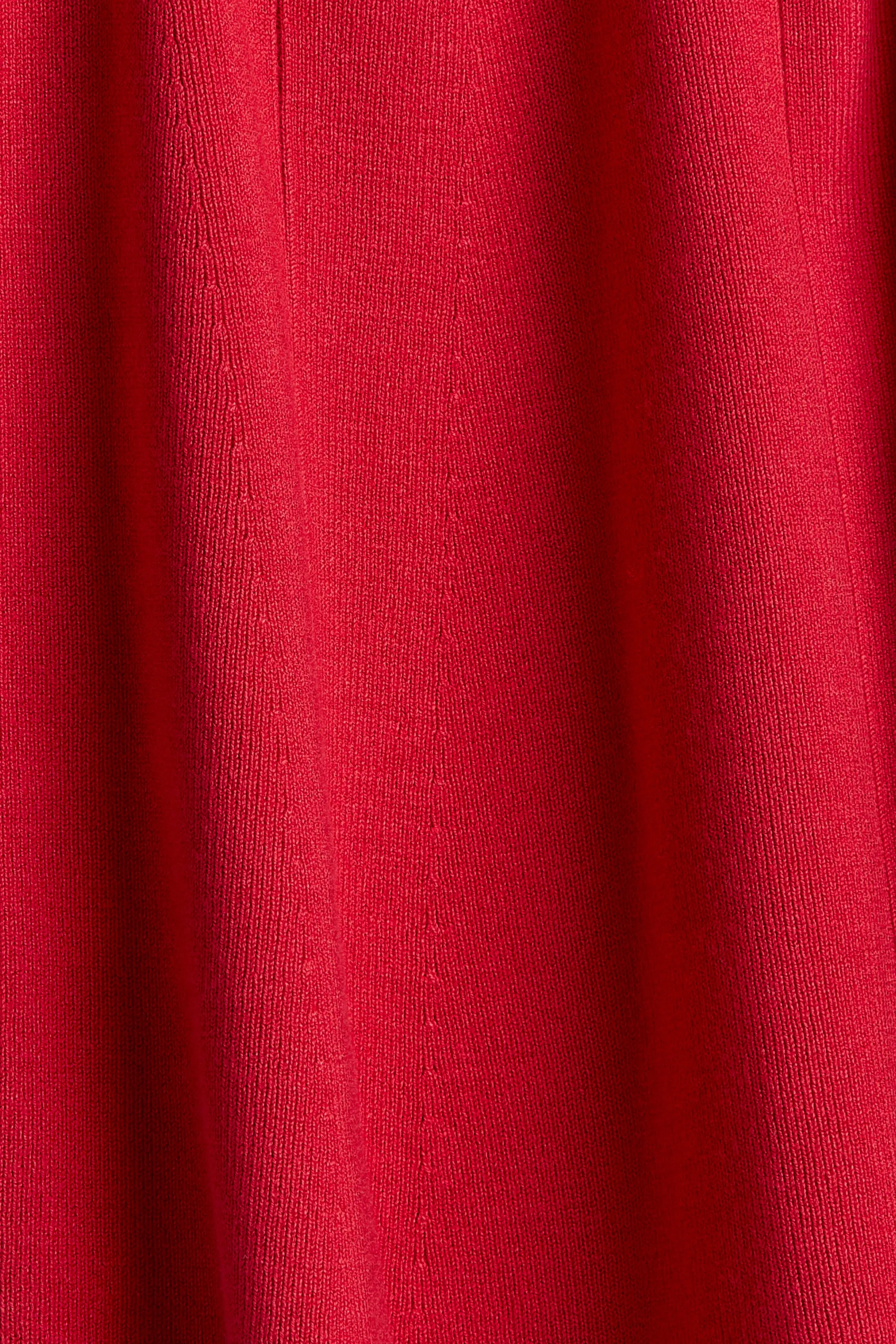 Jupe évasée en maille fine - Rouge