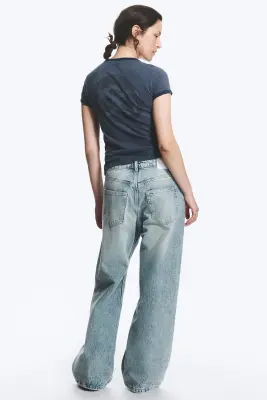 Jean droit ample taille basse Missy - Notus Blue - Bleu clair — photo 2