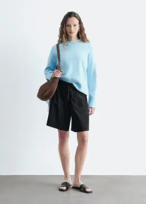 Pull décontracté en maille - Bleu clair — photo 1