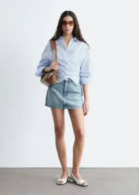 Mini-jupe en jean - Bleu clair — photo 1