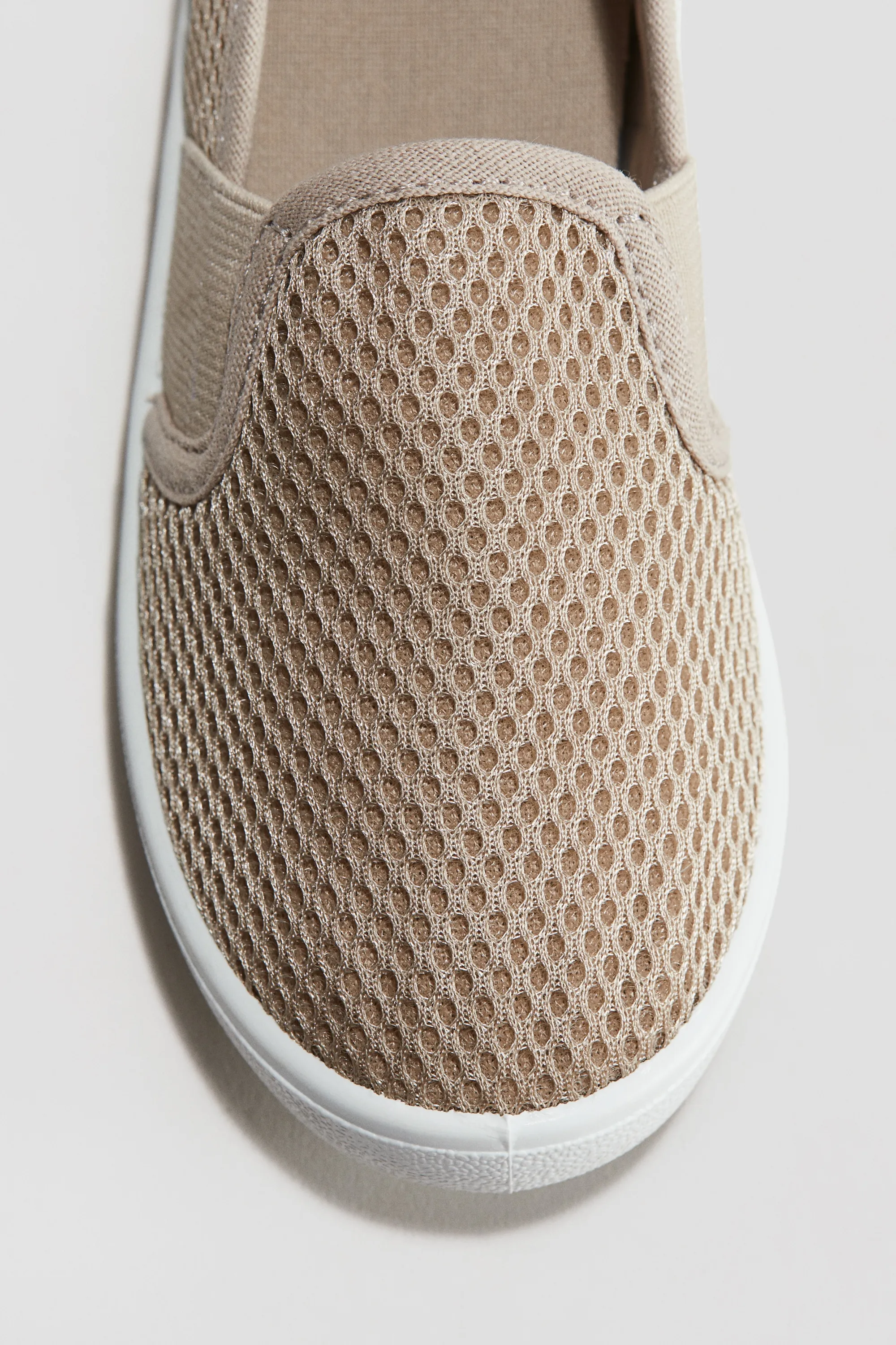 Sneakers slip-on en mesh - Beige