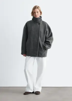 Manteau à motif chevron - Gris — photo 1