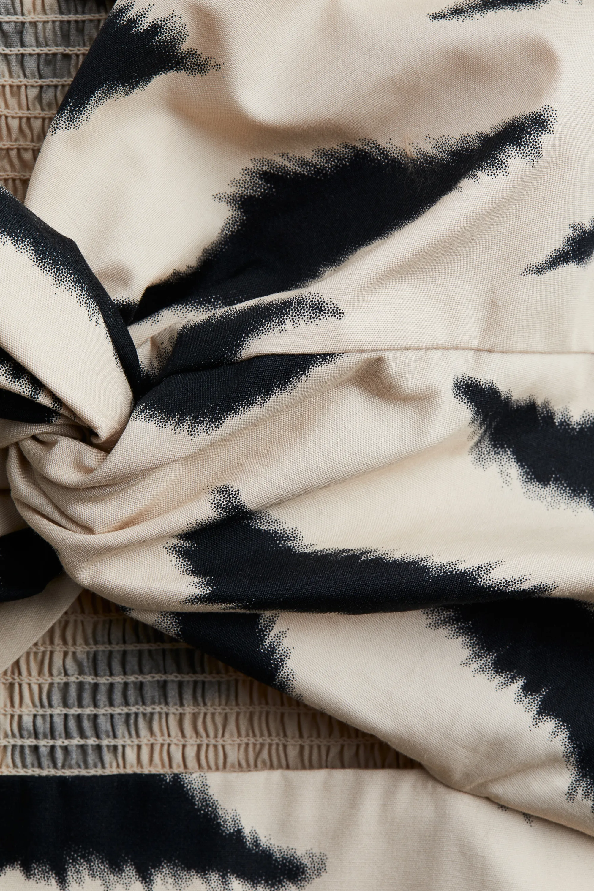 Robe avec détail torsadé - Beige clair/motif zébré