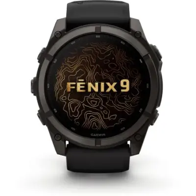 Garmin Fenix 9 amoled 51mm sapphire Titane Carbon Gray DLC bracelet noir 010-04763-11 — photo 3