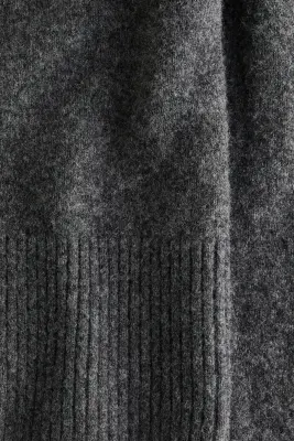 Veste à capuche zippée en maille - Gris foncé chiné — photo 5