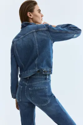 Bootcut High Jeans - Bleu denim — photo 4