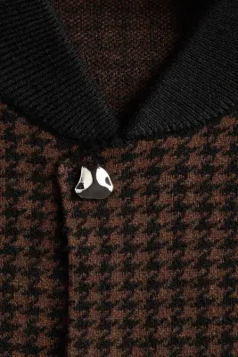 Gilet à épaulettes - Marron/motif pied-de-poule — photo 4