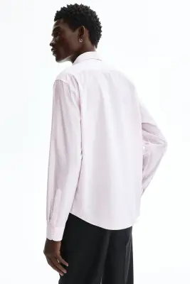 Chemise Slim Fit repassage facile - Rose clair/rayé — photo 3