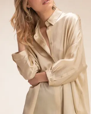 Chemise Manon oversize en soie – Karma Koma — photo 1