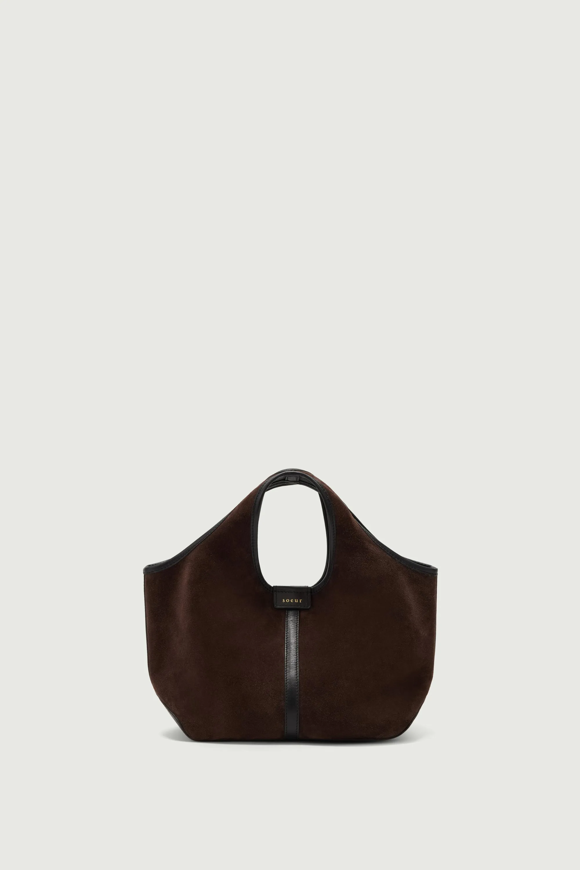 SAC DOUCE MINI MARRON FONCÉ CROÛTE DE CUIR