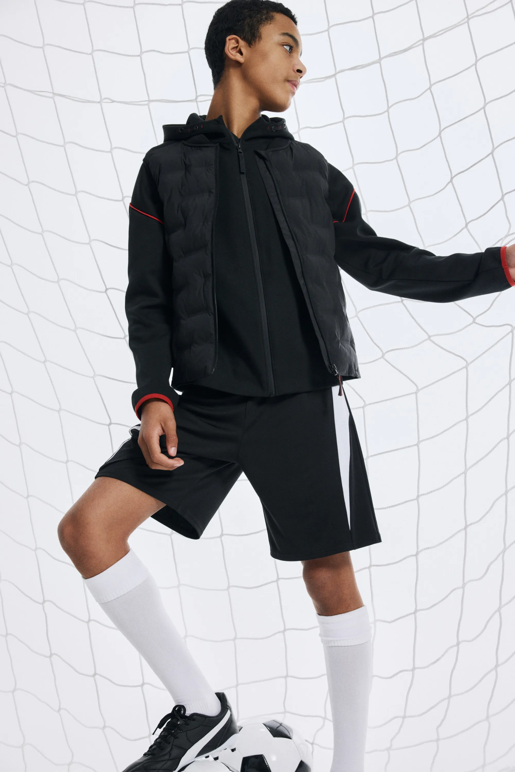 Lot de 2 shorts de football DryMove™ - Rouge/noir