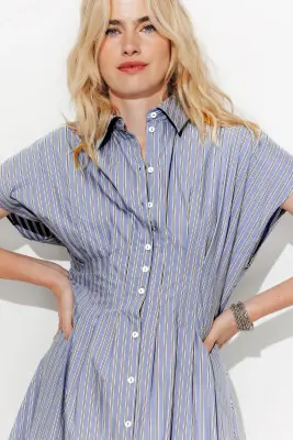 Robe-chemise rayée Femme — photo 5