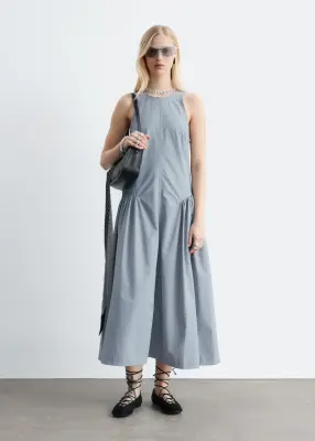 Robe midi évasée - Gris clair — photo 2