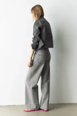 Baggy Regular Waist Jeans - Gris clair — photo 4