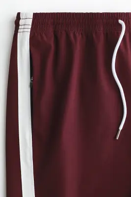 Short de survêtement Regular Fit - Bordeaux/color block — photo 5