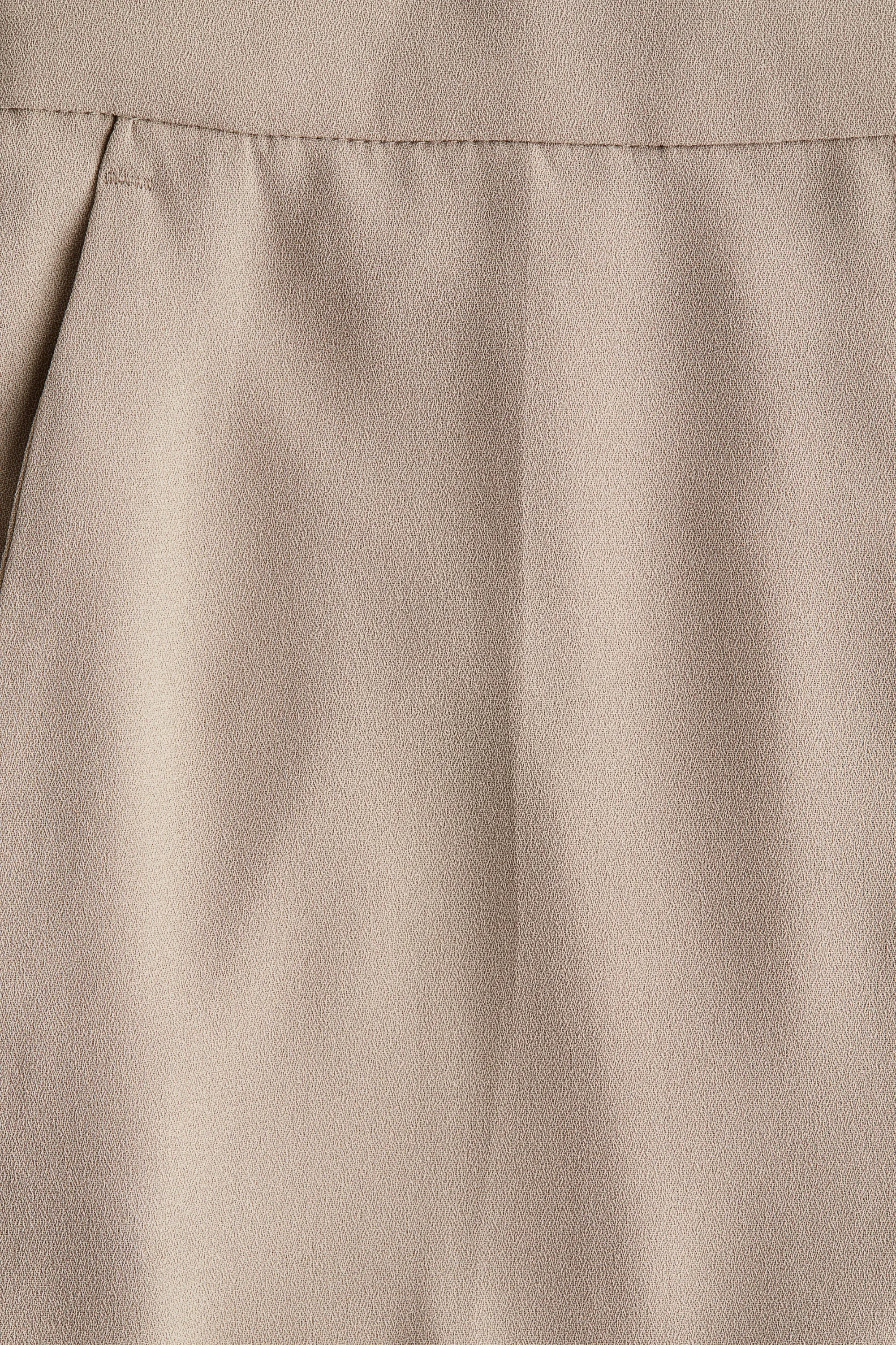 Pantalon droit avec plis - Beige