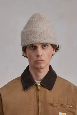 Alpaca Beanie - Beige Chiné — photo 4