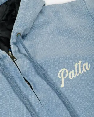Peace Canvas Hooded Jacket Light Blue Denim — photo 4