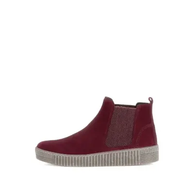 Bottines Gabor 73.731.15 Rouges - Cuir Lacets Grande Pointure Femme — photo 2