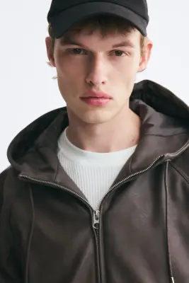 Veste à capuche - Taupe foncé — photo 1
