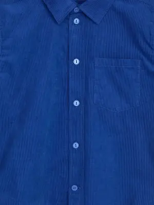 Chemise en velours côtelé pour bébé - Bleu — photo 2