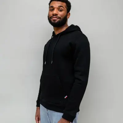 Hoodie Luc molletonné noir — photo 3