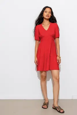 Robe courte unie Femme — photo 3