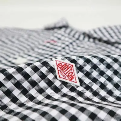 Chemise col rond en Vichy Navy — photo 2
