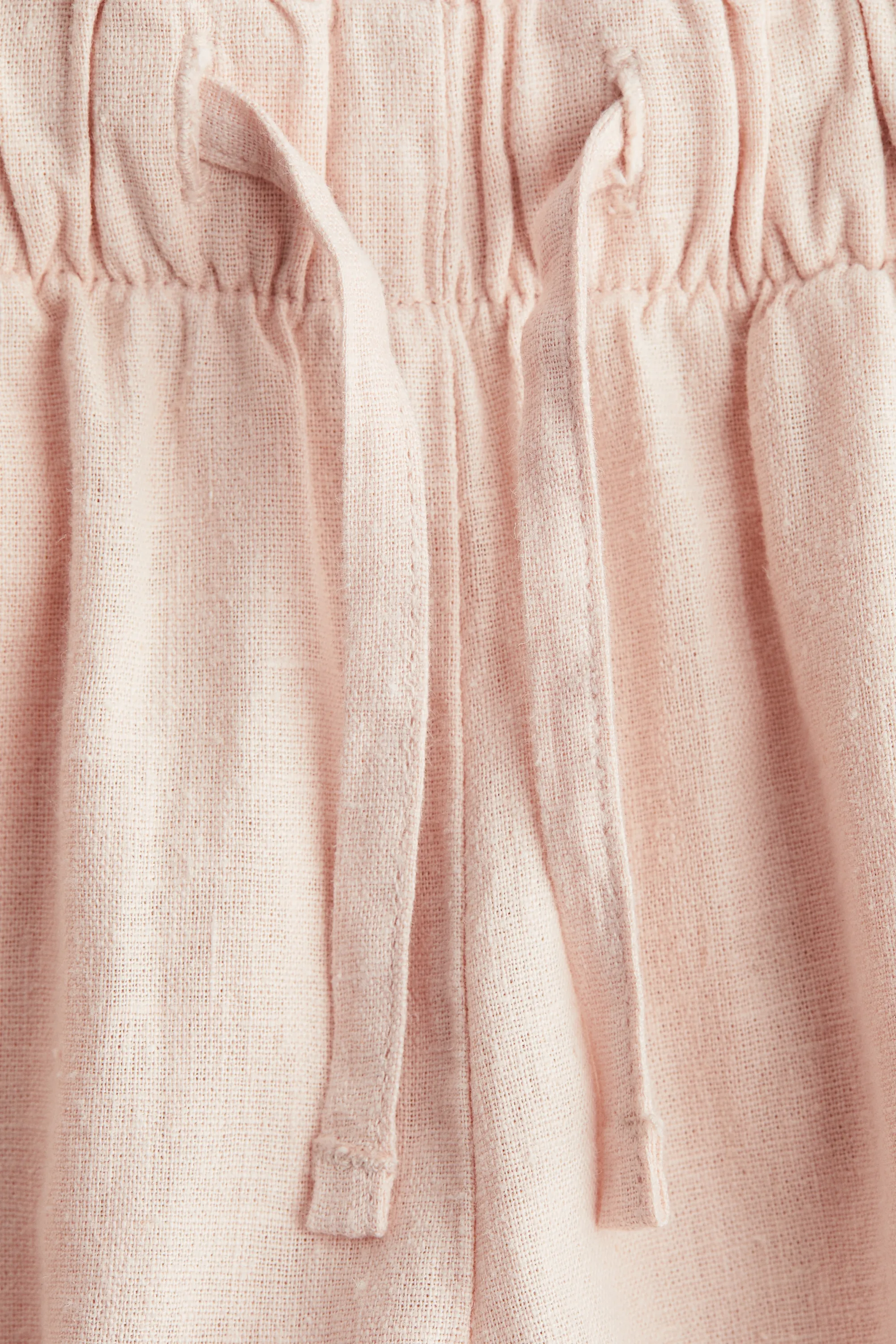 Pantalon en lin mélangé - Rose pêche clair