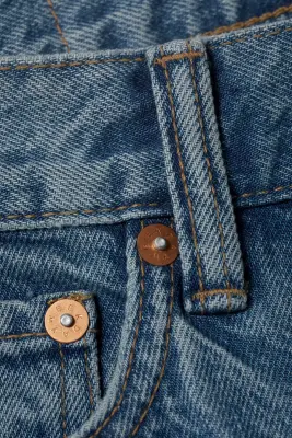Jean droit et ample taille mi-haute Galaxy - 90s Blue – Bleu moyen — photo 5