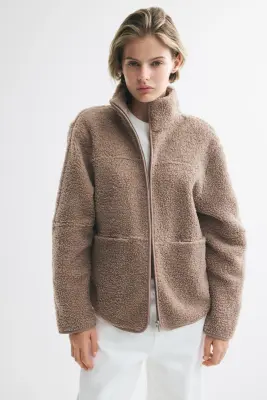 Veste en tissu Teddy bear - Beige foncé — photo 2