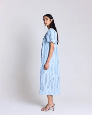 Robe Lavanda bleu ciel texturé — photo 3