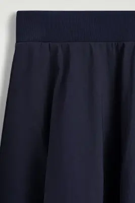 JUPE MIDI SCULPTÉE EN NYLON - BLEU MARINE — photo 4