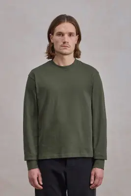 T-shirt 'Chuuunky Tee' Manches Longues - Vert Foncé — photo 3