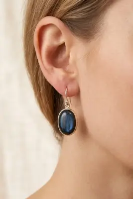 Boucles d’oreilles en labradorite et argent 925 — photo 1