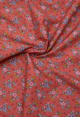 Coupon 3 m en coton fleuri — photo 1