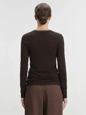 T-shirt en coton organique, cachemire et coton supima — photo 2