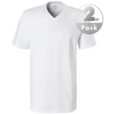 RAGMAN TEE SHIRT COL V LOTX2 GRANDE LONGUEUR Blanc — photo 1