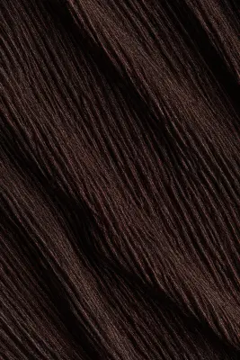 Pantalon froissé avec cordons de serrage - Marron foncé — photo 3