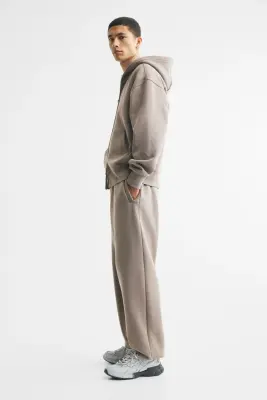 Veste à capuche zippée Relaxed Fit - Beige — photo 4