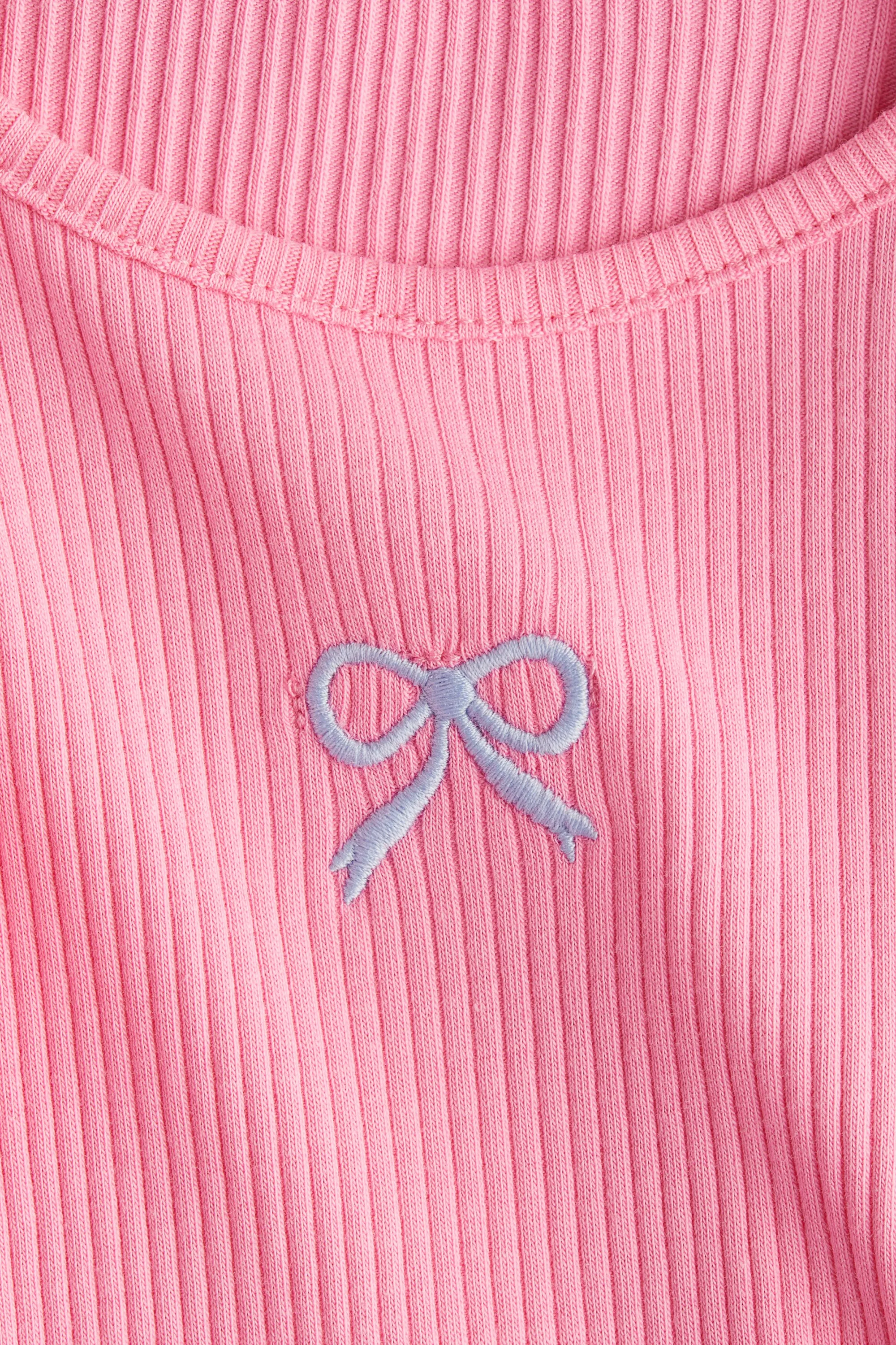 Débardeur avec motif brodé - Rose